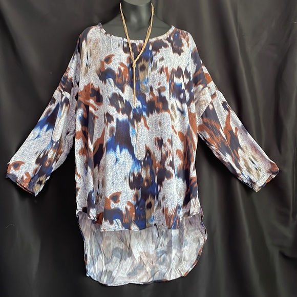 Tribal Top pull over blouse long sleeve Sz XXL - Picture 1 of 8